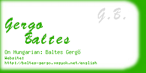 gergo baltes business card